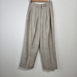 COS Relaxed Tailored Wool Wide Leg  Trousers Pants Sz 4 / 34 EUR Oatmeal